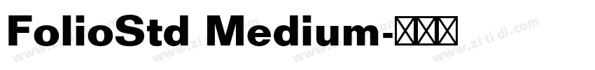 FolioStd Medium字体转换